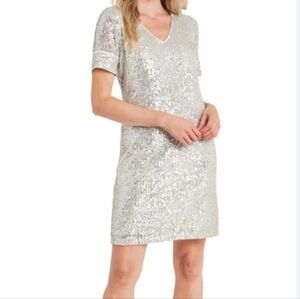NWT Cece Women V neck Sequin Cocktail dress sz XS